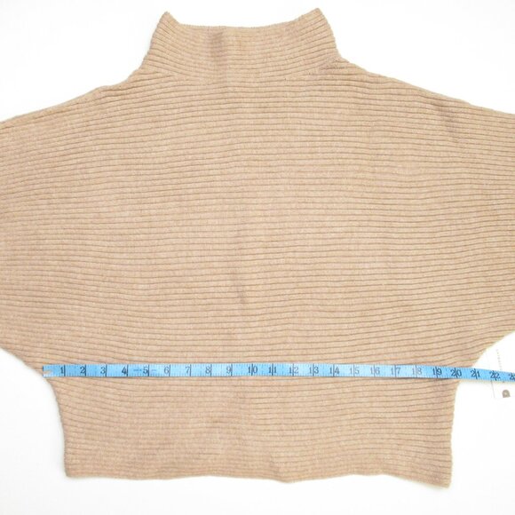 Anthropologie The Kendall Mock-Neck Sweater Neutral Brown XL - Picture 5 of 13